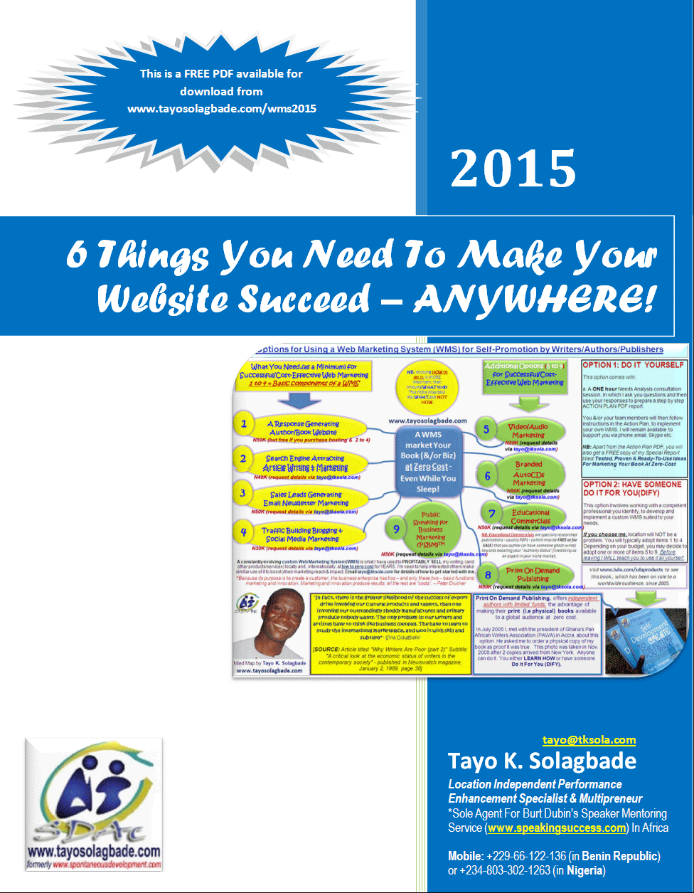 [FREE PDF] 6 Things You Need To Make Your Website Succeed - ANYWHERE! Click to download PDF!