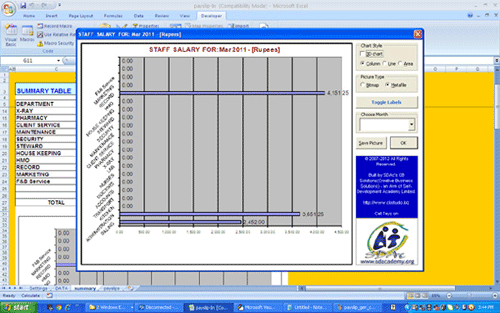 Figure 4: Screenshot of Automated Chart Plotter interface in an advanced version of CB Studio’s Payslip Generator