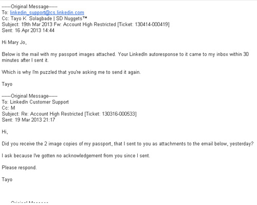 My 2nd reply email forwarding the from 19th March containing my passport images  - Click to view larger image